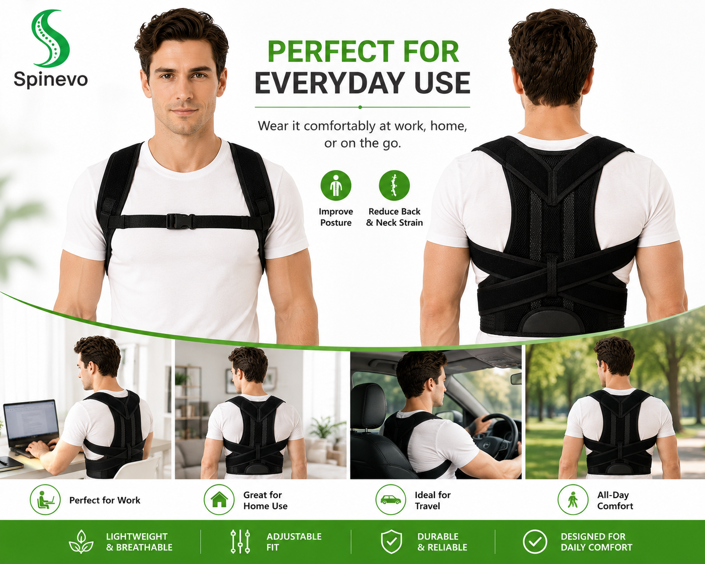 Spinevo™ Adjustable Posture Corrector