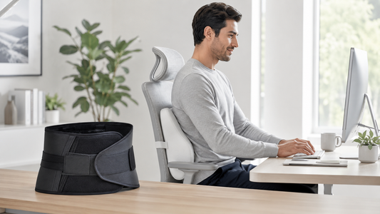 Lumbar support belt and ergonomic lumbar pillow for office seating