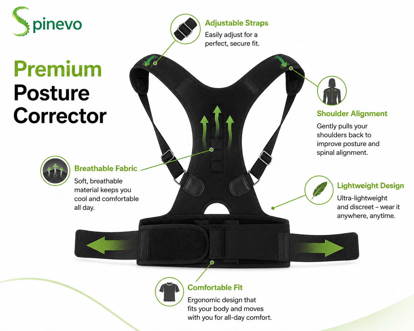 Comfortable posture corrector for office work