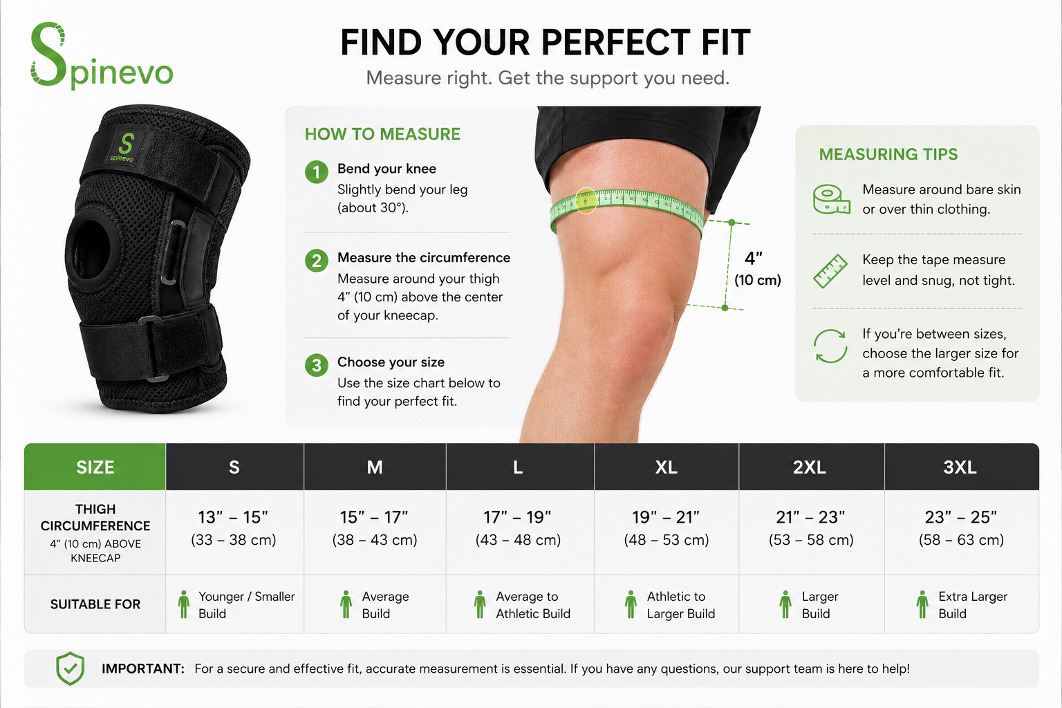 Spinevo knee brace before and after pain relief