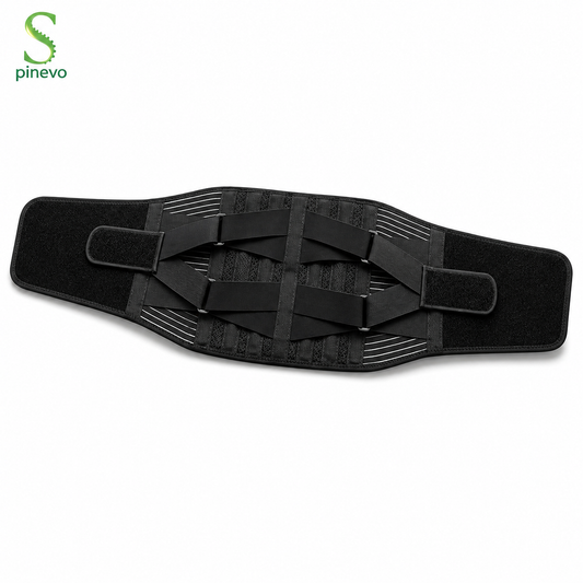 Spinevo adjustable lumbar support belt on a white background