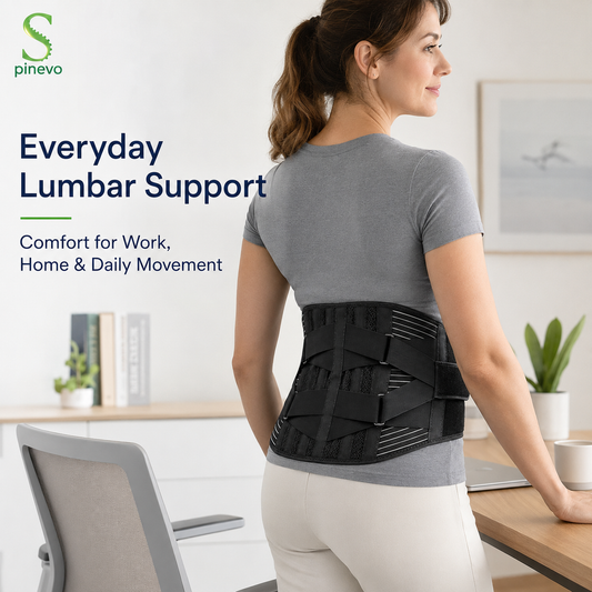 Side view of the Spinevo lower back support brace