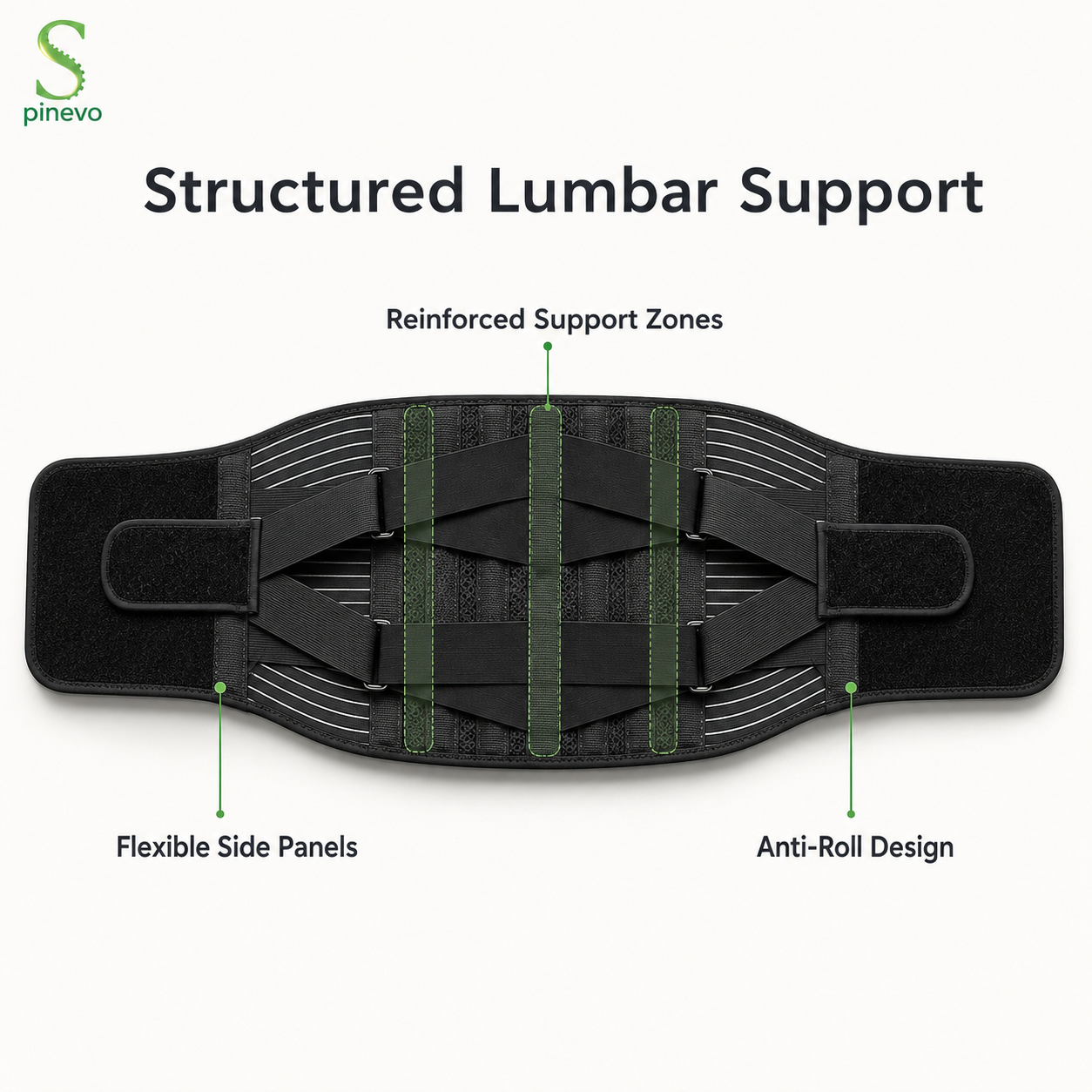 Person wearing the Spinevo lumbar support belt for lower back comfort