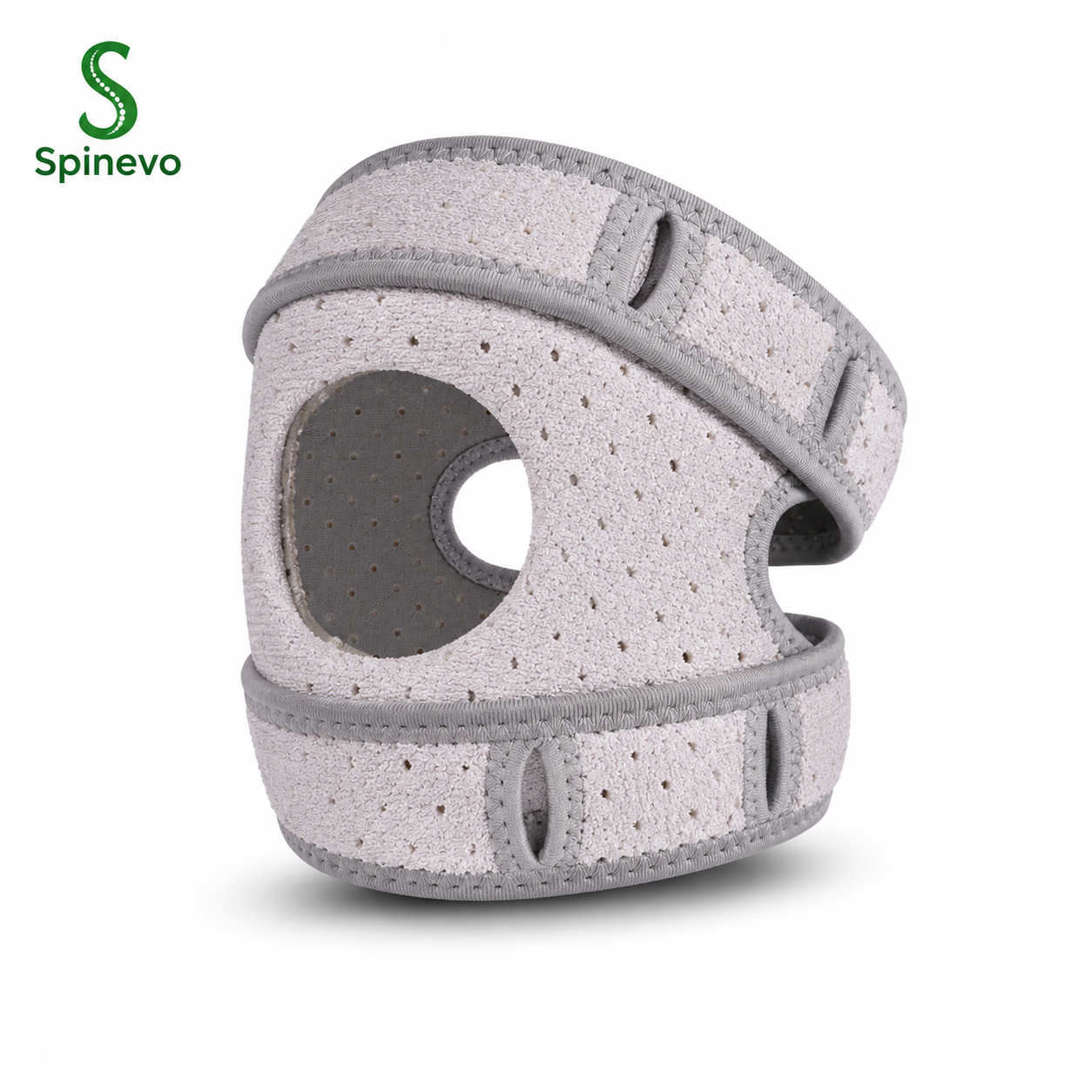 Spinevo Active Patella Knee Strap in gray on a clean white background