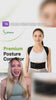 Woman wearing a Spinevo premium posture corrector brace